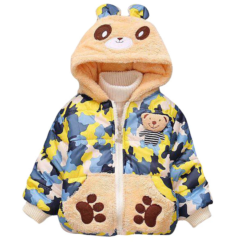 

Bear pattern children's down jacket Baby girl down jacket Boy winter jacket Warm and comfortable children's down jacket 12M-4Y