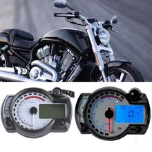 15000rpm Motorcycle Universal LCD Digital Speedometer Odometer Tachometer Motorbike Fuel Meter Water Temperature Gauge
