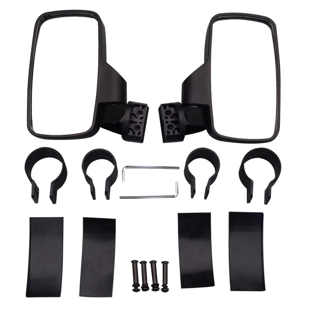 

GOOFIT Rear View Side Mirror for 1.75"- 2" Roll Cage Bar for UTV Polaris RZR XP1000 XP1K Turbo Black
