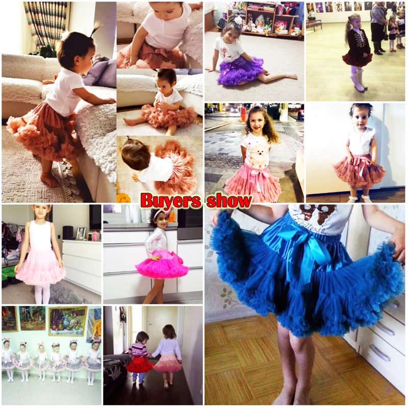 Festa de Aniversário do Bebê Vestido de Baile Roupas das Meninas Saia Pettiskirt Crianças Ballet Tutu Saias Moda Casual Princesa Criança Selvagem 7 Baile Saia Pettiskirt Crianças Roupas das Meninas