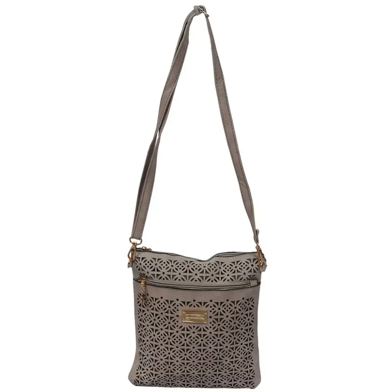 

Small women messenger hollow out shoulder crossbody handbags ladies handbag and purses Gray