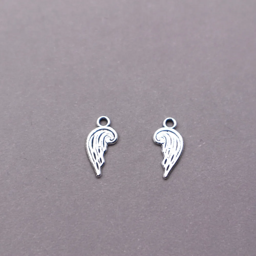 

50pcs Tibetan Silver Plated wing Charms for pendant necklace DIY 18*8*1mm