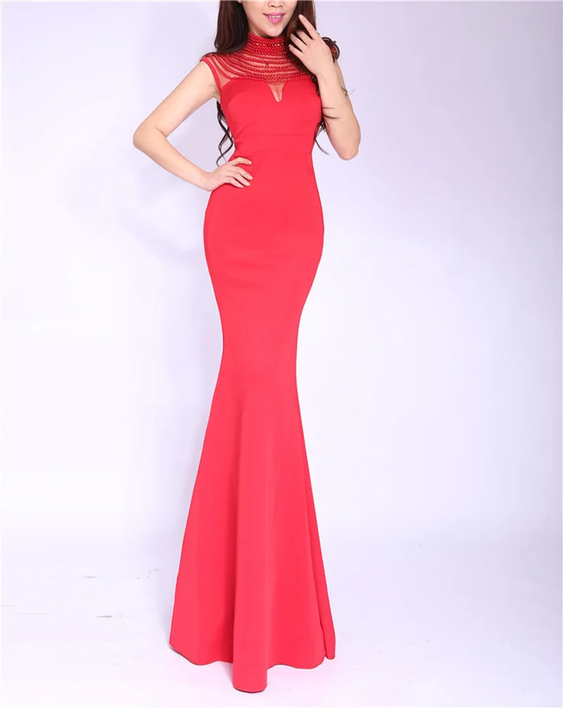 Hollow Out Diamond Banquet Party Dress Trumpet Mermaid Floor-Length Summer Dress Tunic Bodycon Sleeveless Bohemian Women Dresses (21)