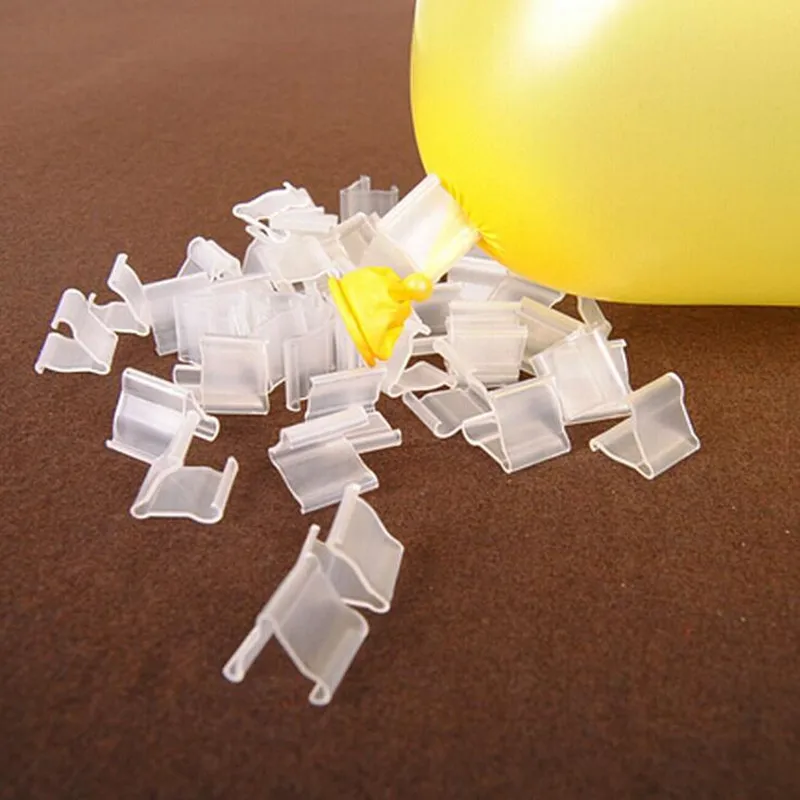 Practical Latex Balloons Sealing Clips Clear V Shaped Clip Balloon