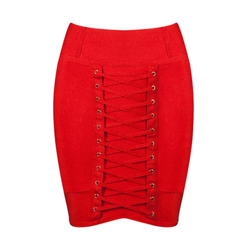 

Women Hot Short Elastic Lace Up Bandage Skirt Mini Sexy Slim Tight Pencil Night Club Party Candy 5 Colors Free Shipping