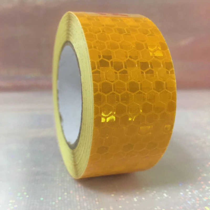 25mm x 5m Safety Mark Reflective Tape Stickers Car-Styling Self Adhesive Warning Tape Automobiles Motorcycle Reflective Material