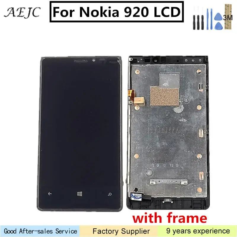 Для Nokia Lumia 920 ЖК-дисплей с сенсорным экраном дигитайзер панель рамкой в сборе 4 5