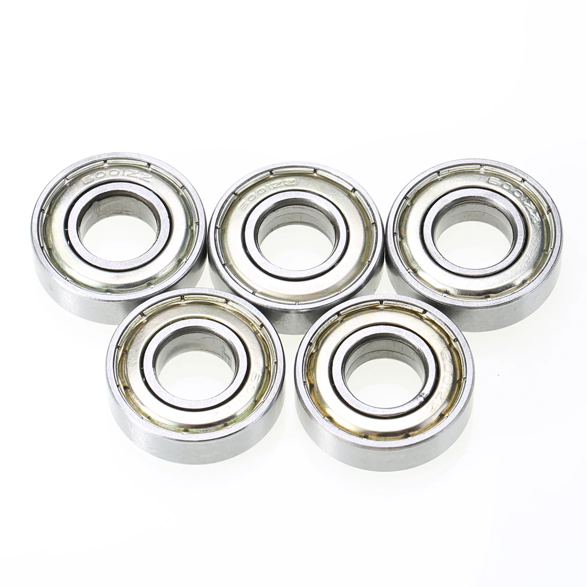 5pcs New Mayitr Mini 6001ZZ Wheel Ball Bearing Miniature Metal Double Shielded Deep Groove Radial Bearings 12 * 28 * 8mm
