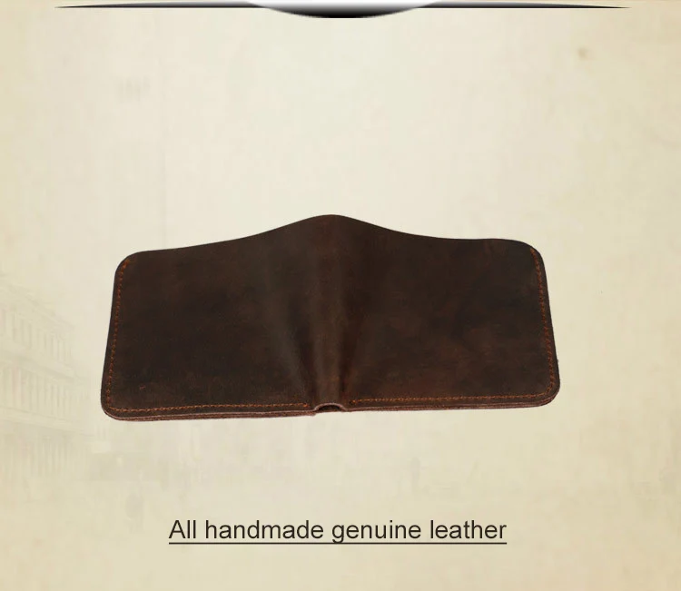 Ручной работы сплошной цвет черный/коричневый Пояса из натуральной кожи Винтаж Организатор Для мужчин бумажник RFID ID Портмоне визитница