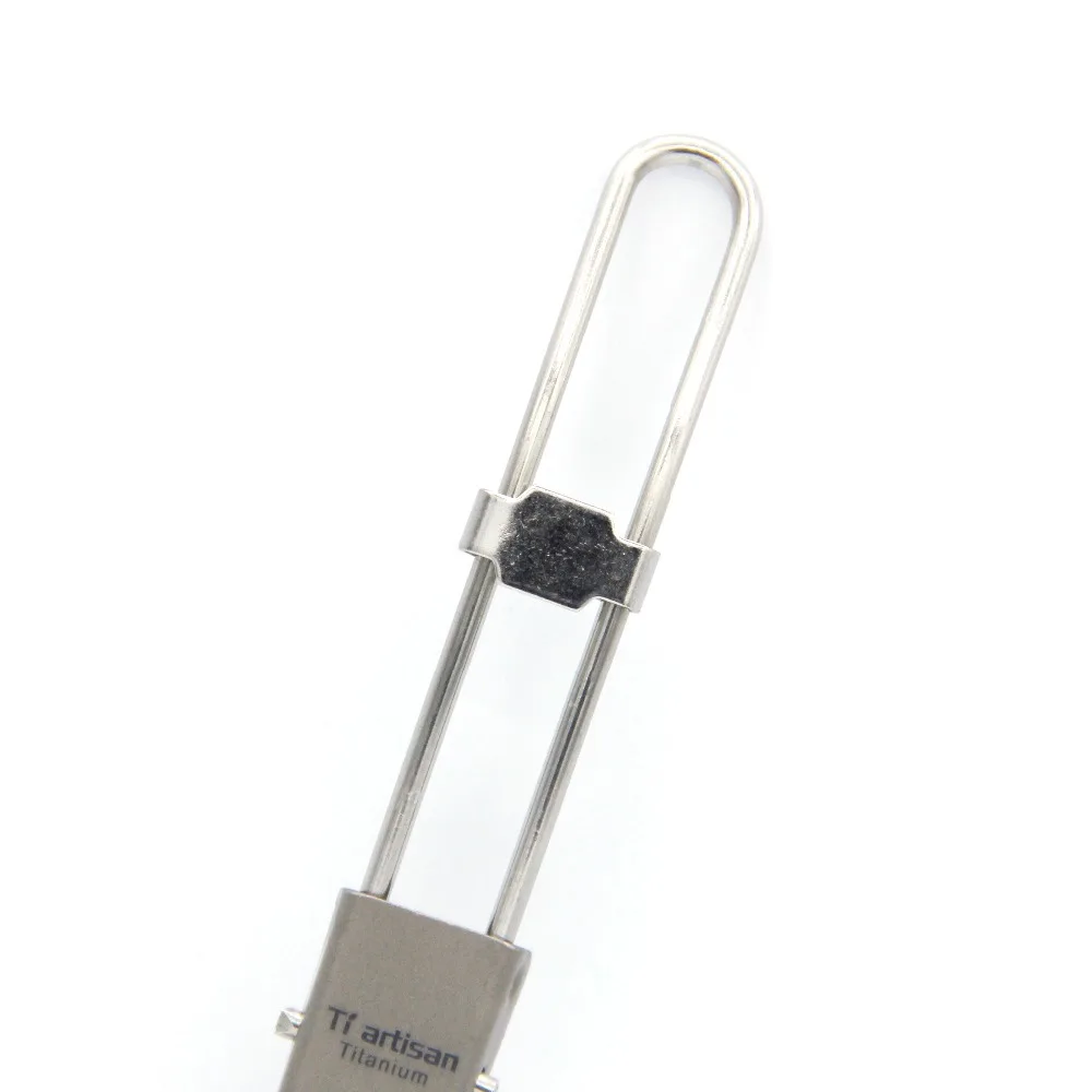 Tiartisan de titanio doblado manejar cuchara Camping cubiertos de Picnic portátil vajilla con 304 mango de acero inoxidable Ta8002 Tiartisan de titanio doblado manejar cuchara Camping cubiertos de Picnic portátil vajilla con 304 mango de acero inoxidable Ta8002