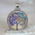 Tree Of Life Glass Cabochon Statement Pendant Necklace 27