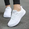 Chaussures plates décontractées en maille pour femme, baskets de couleur blanche, vulcanisées, style respirant, idéal pour la marche et le sport, tendance 2022 ► Photo 1/6