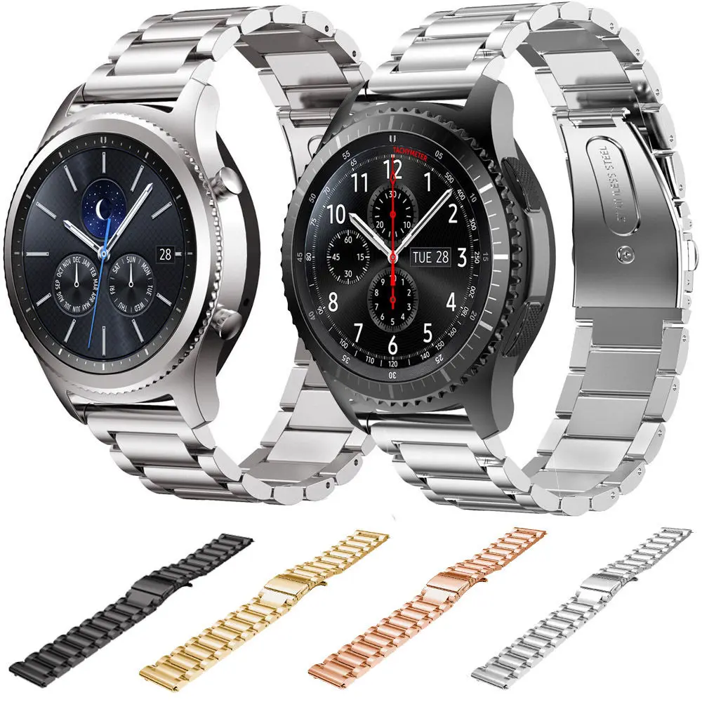 22mm cinturino in acciaio per samsung gear s3 fascia braccialetti per  ingranaggi di ricambio s3 classico frontier smart watch band|strapping seal| s3 chinas3 post - AliExpress