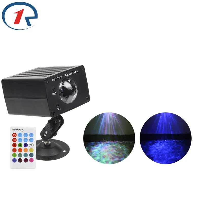 

ZjRight IR Remote colorful Water Wave Effect Stage Light Sound control Projector effect lights for party disco ktv bar dj lights