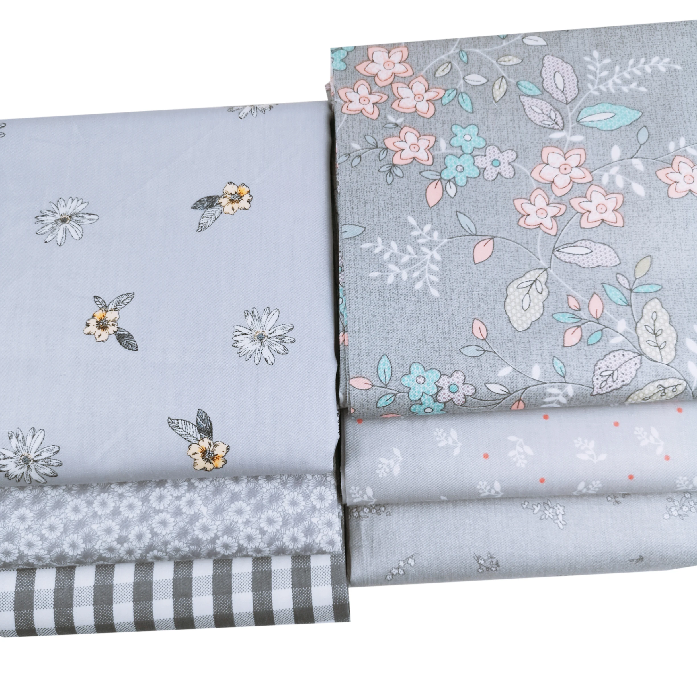 

Gray Flower Cotton Fabric for Diy Patchwork Quilt Cushions Telas Tedio Sewing Tissue DIY Sewing Crafts Tilda Cloth Baby Dress