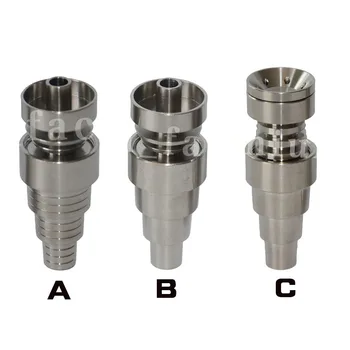 

Titanium Nails 10mm 14mm 18mm Joint Male and Female Domeless Nail GR2 Adjustable for Glass Bongs Water Pipes Dab Rigs