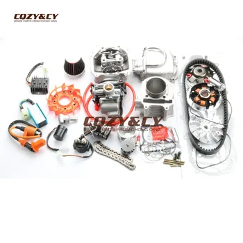 

200cc EGR Big Bore Kit & 63mm Cylinder Head & A14 CAM & 42mm air filter & 824 belt for SCOOTERS ATV 150cc GY6 157QMJ MOTOR
