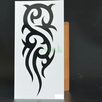 

Water Transfer stickers Black cool tribal waves tatto flame totem man 's Water Transfer Fake Tattoo Flash Tattoo for man