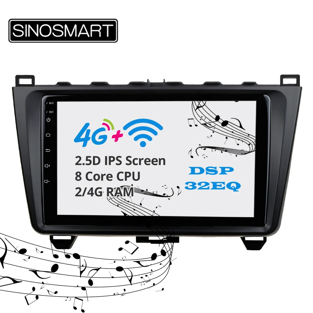 

Sinosmart support BOSE Android 8.1 2Din IPS/QLED 2.5D screen car gps multimedia radio navigation player for Mazda 6 2008-2012