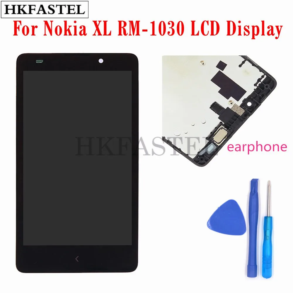 Hkfastel Оригинальный ЖК-экран для Nokia XL Dual SIM 1030 RM-1030 RM-1042 ЖК-дигитайзер дисплей
