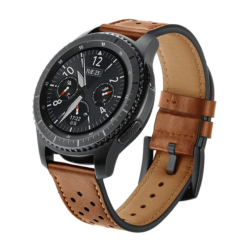 Gear S3 Frontier ремешок для samsung Galaxy watch 46 мм huawei часы GT ремешок 22 мм часы ремешок кожаный браслет Amazfit Stratos ремень