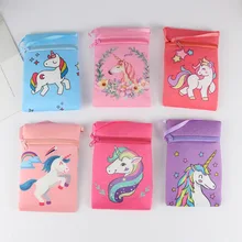 Cute Unicorn Coin Wallet Baby Girls Handbag Coin Purse Children Kids Mini Sling Crossbody Bags Cartoon Princess Bag Gift