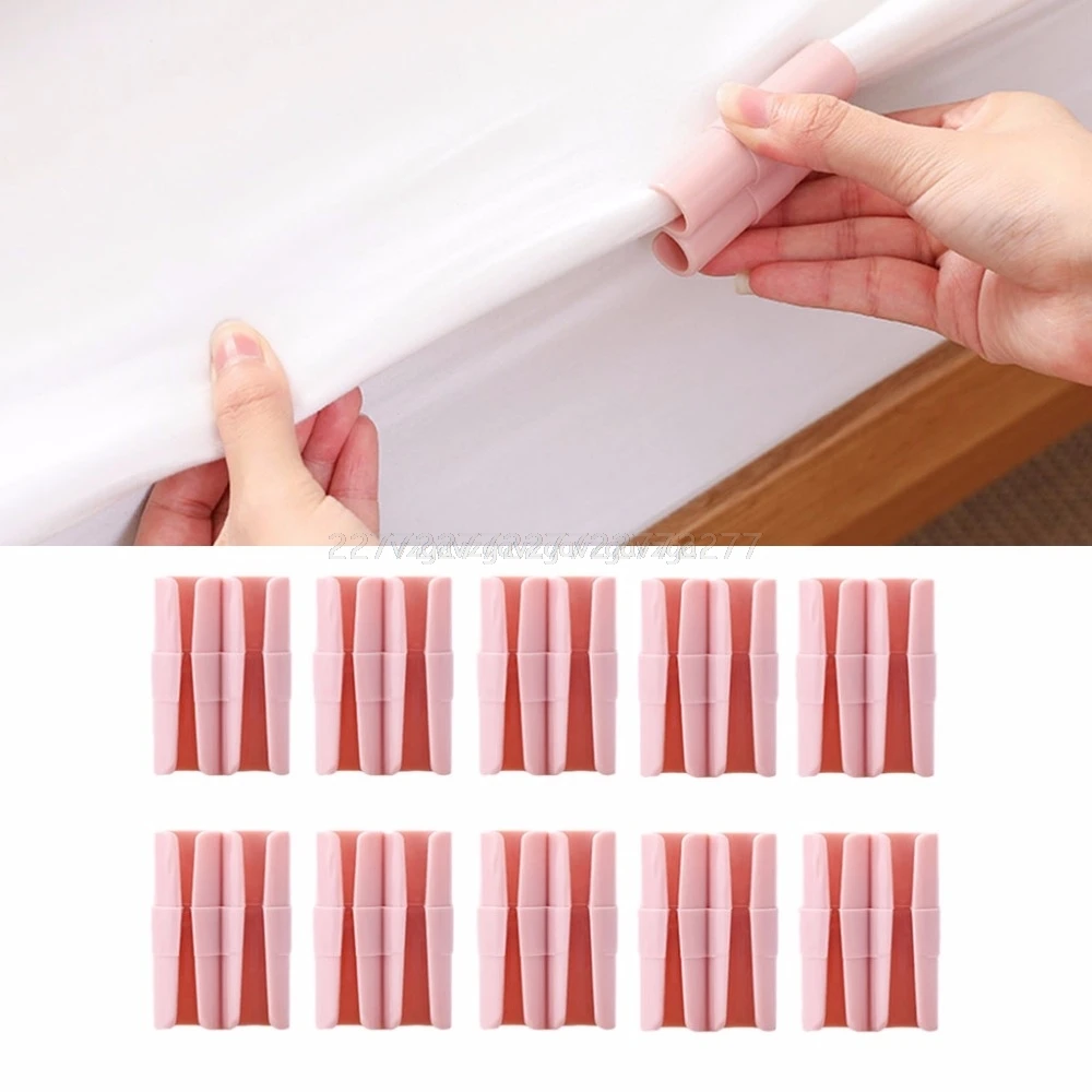 

10pcs ABS Plastic Bed Sheet Grippers Fasteners Clothes Clips Sofa Mattress Bedspread Clamp Pegs Holder A18 19 Dropship
