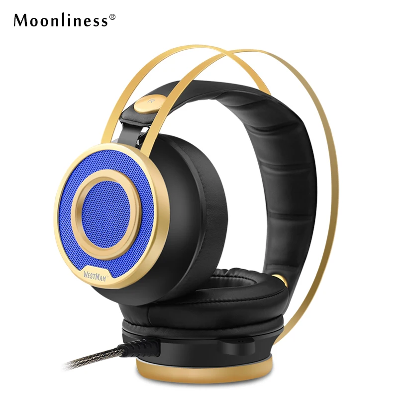 

Newest Stereo Gaming Headphones Gaming Headset Gamer LED Light Hi-Fi Headset MP3 with Mic for Computer Fone De Ouvido