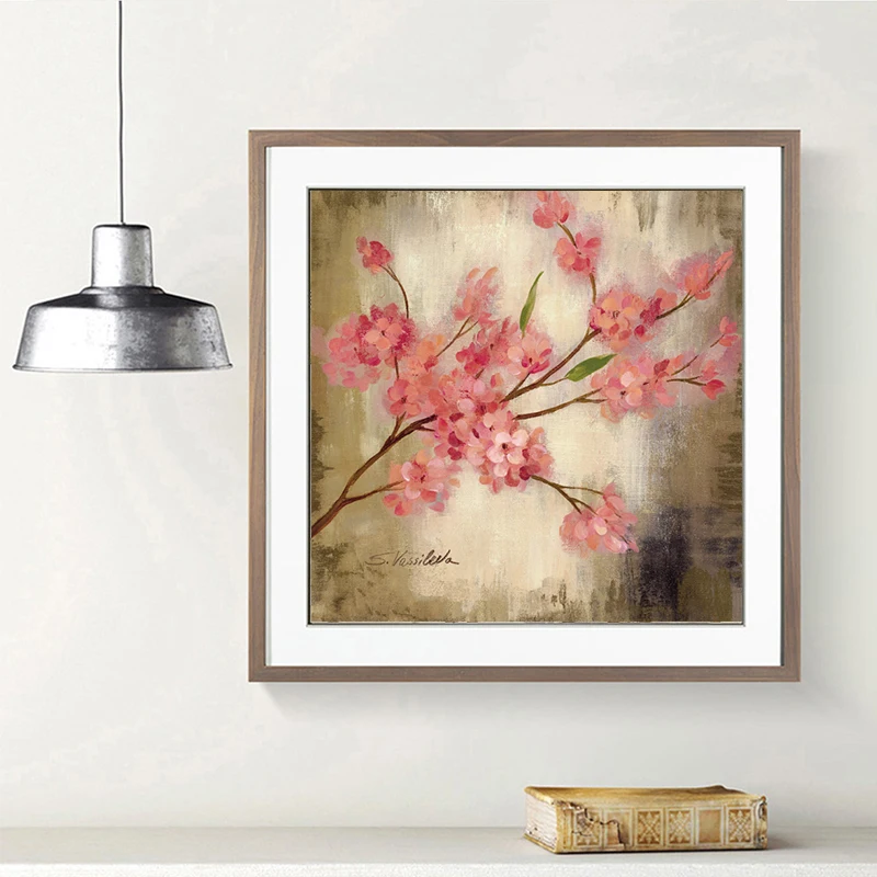 Canvas HD Printed Handpaint Flower Painting Space Modular Picture Home Decorate Poster Prints Wall Art Printing Discounted