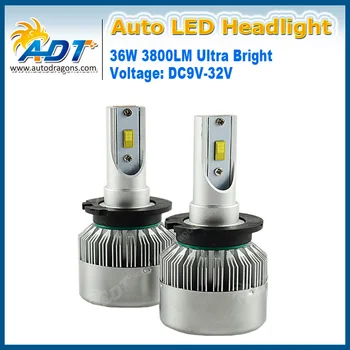 

Speed Light Car Led Headlight Kit DC9V-32V 36W 2PCS-PHI 3600LM 6000K D2/D4 Daytime running light Fog Lamp Front Head Lamp 24V