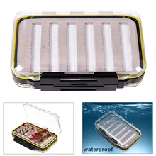 Прозрачная двухсторонняя Водонепроницаемая коробка для ловли нахлыстом с щелевой пеной рыболовная приманка крючок для ловли на приманку снасти Коробка