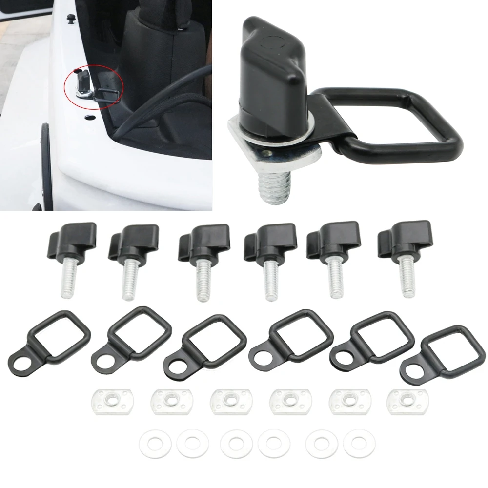1 set Universal Hardtop/cover Quick-Release/Removal Thumb Screw + Nut Washer Tie-Down D-Rings For Jeep Wrangler CJ/YJ/TJ/JK | Автомобили и