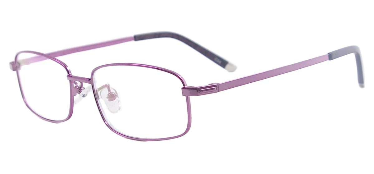 Женские гибкие титановые прямоугольные солнцезащитные очки с эффектом памяти, полноразмерные цветные модные очки для линз по рецепту - Цвет оправы: Light Purple