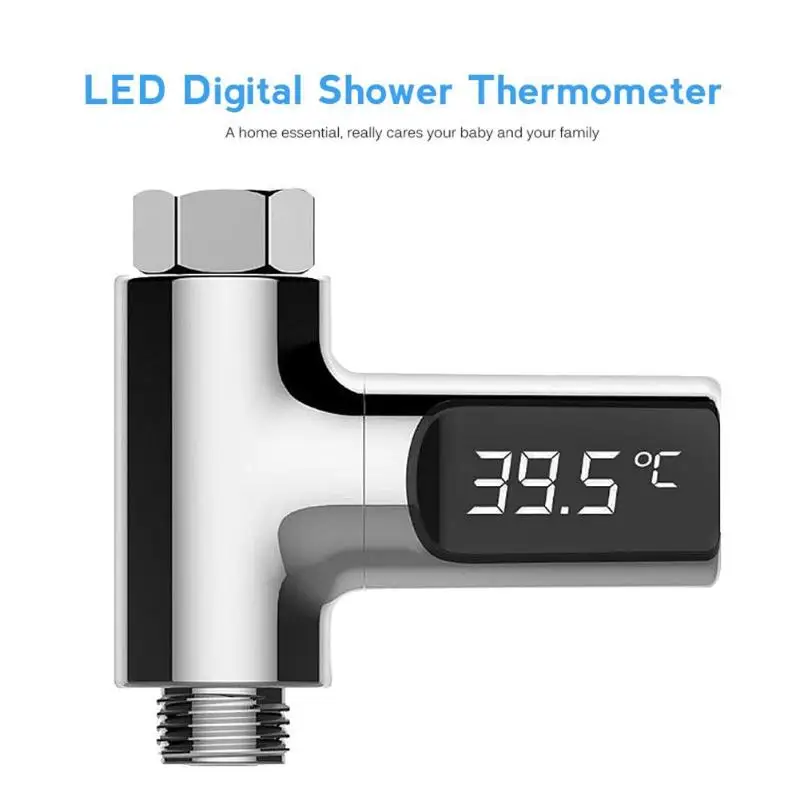 

Douche Digital Flow Head Room Shower Thermometer LED Water Temperature Meter LED Celsius Bath Self-Generating LED Waterproof