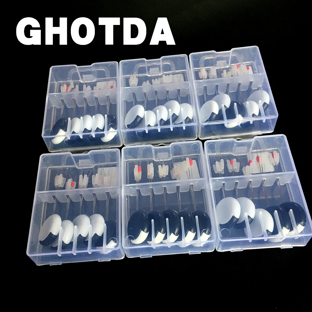

NEW 5 Sets 40PCS 7+1 Fishing Space Beans Swivels Clip Connectors Fish Float