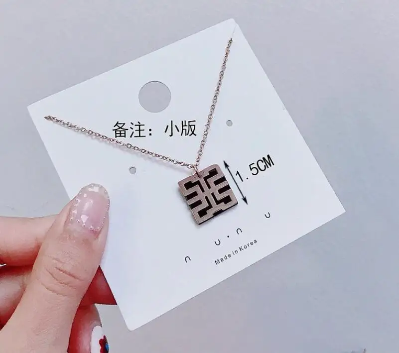 钛钢不掉色锁骨链四叶草项链女森系潮22