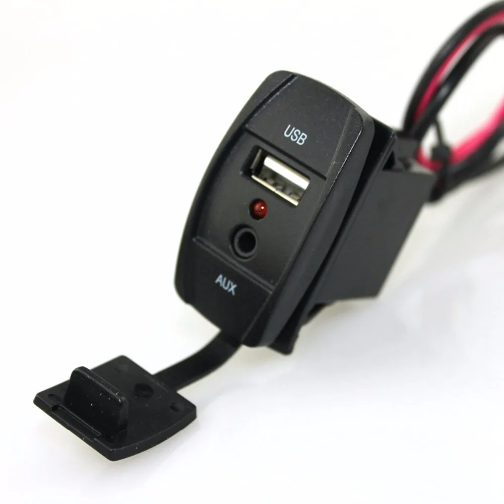 Accesorios de Audio para coche, adaptador de enchufe AUX/ USB de 12V, 3