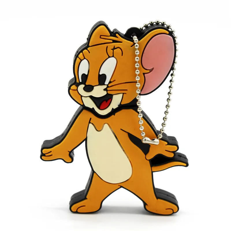 Usb флеш-накопитель KING SARAS с мультяшным котом и мышью om Jerry style usb 2,0 4 ГБ 8 ГБ 16 ГБ 32 ГБ 64 ГБ флешка, подарок U диск - Цвет: Brown