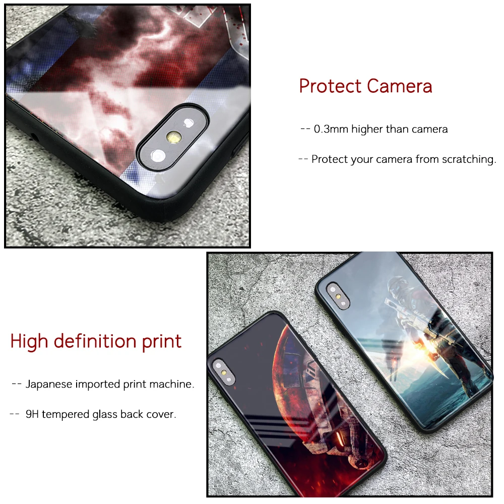 FinderCase для iphone x case N7 Mass Effect закаленное стекло XR чехол iPhone 6 6S 7 8 plus X XS MAX 11 pro