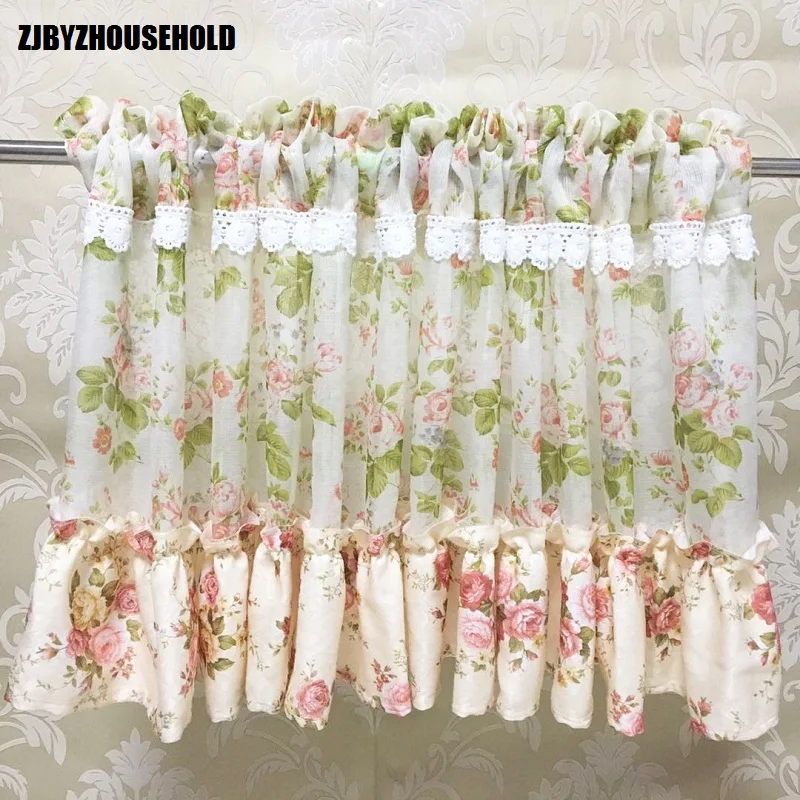 Короткие шторы для кухни кофейного домика американские деревенские кабинета