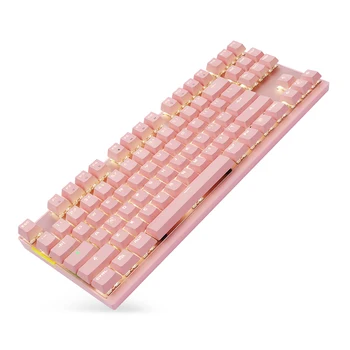 

Motospeed GK82 Type-C Gaming/Office Keyboard Red Switch 2.4G Wireless/Wired Mechanical Keyboard Rechargeable RGB Backlight 87Key