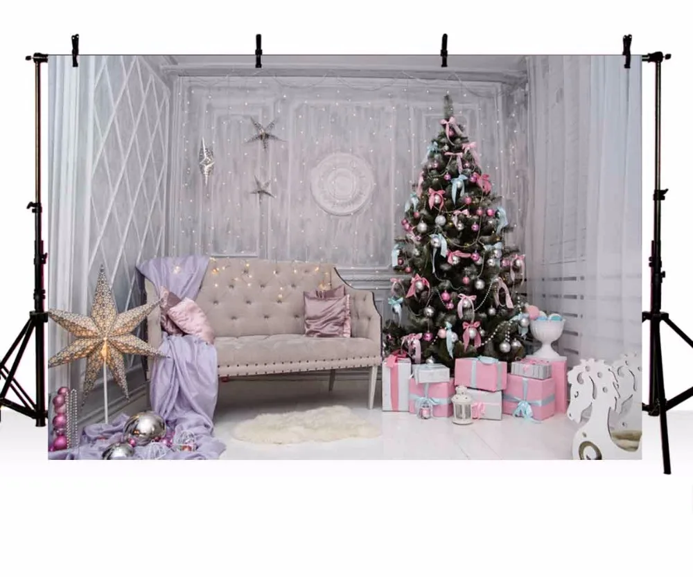 

Christmas Backdrop Vinyl Photography Background Christmas Tree Glitter Star Light Children Backdrops for Photo Studio ZR-195