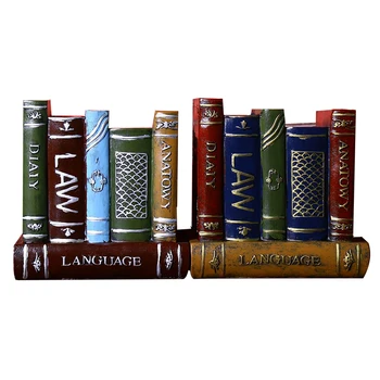 

Europe Organizer Pencil Case Retro Book Model Figurines Desktop Home Decor Resin Miniature Furnishing Christmas Student Gift