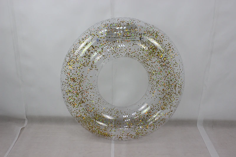110 см голографическое блестящее гигантское надувное кольцо для плавания блестящие конфетти плавательный круг бассейн поплавок Летний пляж водные игрушки Boia