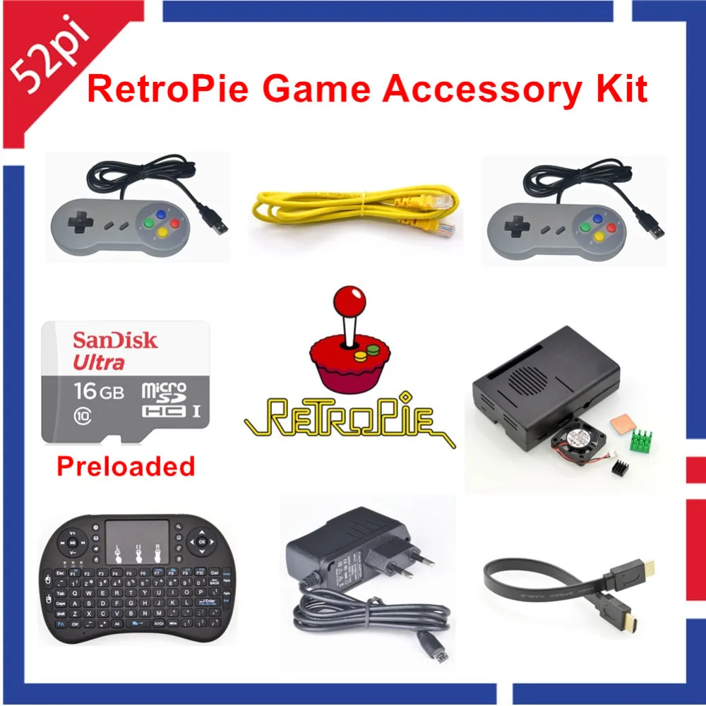  Raspberry Pi 3 Model B 16GB Preloaded RetroPie Game 
