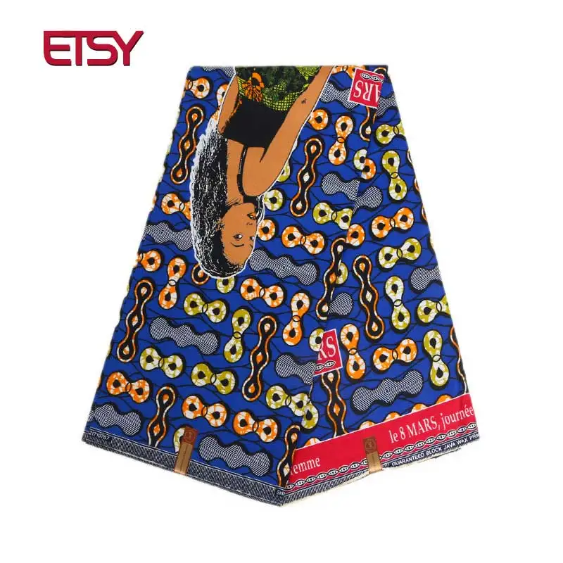 

2018 cheap Ankara african wax prints fabric new wax hollandais Wax High Quality 6 yards African Fabric for Party Dress PL892