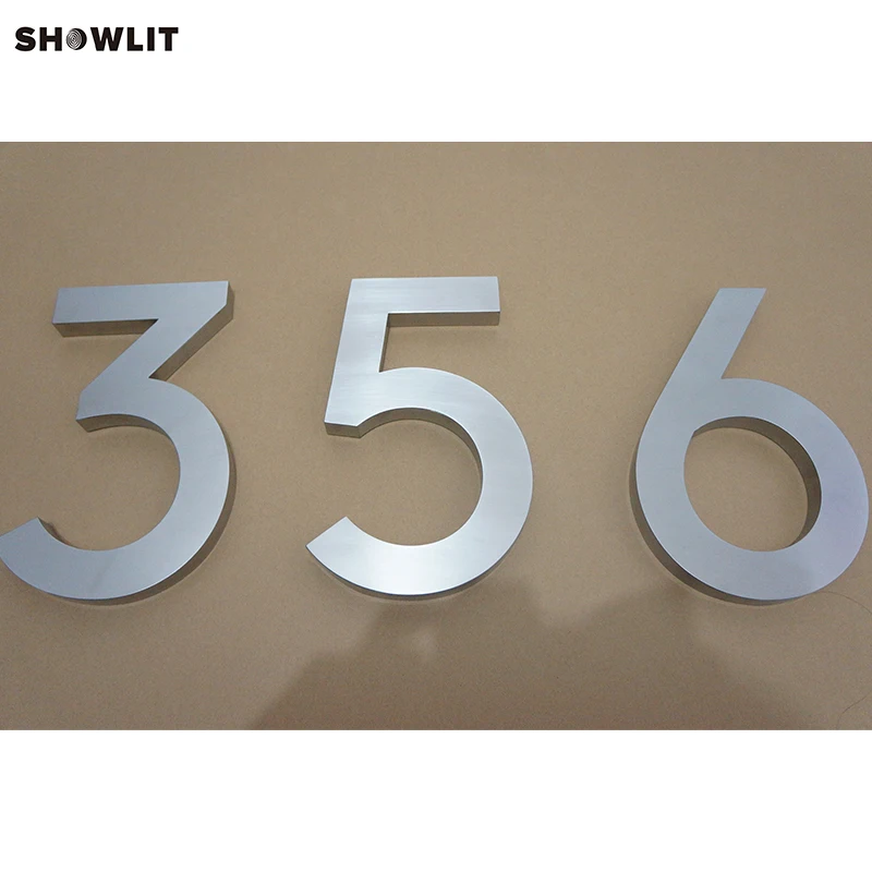 Серебряный цвет матовый нержавеющая сталь номера дверей квартиры доступны на заказ