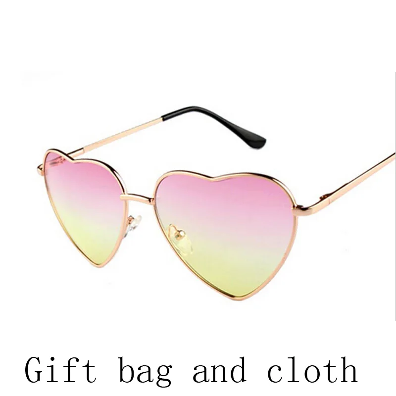 A forma di cuore Occhiali Da Sole DONNE rosso delle signore del metallo  Riflettente LENES OCCHIALI DA sole DA UOMO Specchio retro de sol NUOVI  OCCHIALI da sole per delle donne|glasses men
