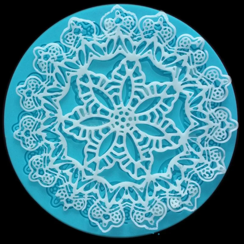 1 шт. круглая силиконовая форма для торта в форме короны|lace mold|silicone lace moldsilicone |