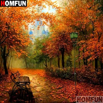 

HOMFUN Full Square/Round Drill 5D DIY Diamond Painting "Scenic chair" 3D Embroidery Cross Stitch 5D Decor Gift A17303